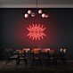 Auge mit Strahlen LED-Neonschild für Wohnzimmer oder Studio