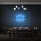 Auge mit Strahlen LED-Neonschild für Wohnzimmer oder Studio