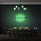 Auge mit Strahlen LED-Neonschild für Wohnzimmer oder Studio