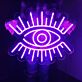 Auge mit Strahlen LED-Neonschild für Wohnzimmer oder Studio