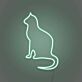 sitzende Katze LED-Neonschild für Schlafzimmer Wohnzimmer