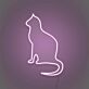 sitzende Katze LED-Neonschild für Schlafzimmer Wohnzimmer