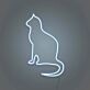 sitzende Katze LED-Neonschild für Schlafzimmer Wohnzimmer