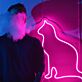 sitzende Katze LED-Neonschild für Schlafzimmer Wohnzimmer