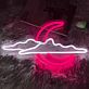 Wolke mit Halbmond LED-Neonschild Schlafzimmer Wohnzimmer