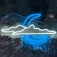 Wolke mit Halbmond LED-Neonschild Schlafzimmer Wohnzimmer