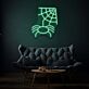 Spinne mit Spinnennetz LED-Neonschild Wohnzimmer Bar
