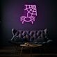 Spinne mit Spinnennetz LED-Neonschild Wohnzimmer Bar