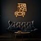 Spinne mit Spinnennetz LED-Neonschild Wohnzimmer Bar
