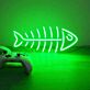 Fischgräte LED-Neonschild für Wohnzimmer und Gaming
