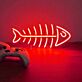 Fischgräte LED-Neonschild für Wohnzimmer und Gaming