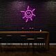 Sonne mit lächelndem Gesicht LED-Neonschild für Bar und Café