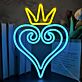 Herz mit Krone LED-Neonschild Wohnzimmer Schlafzimmer