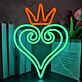 Herz mit Krone LED-Neonschild Wohnzimmer Schlafzimmer