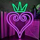 Herz mit Krone LED-Neonschild Wohnzimmer Schlafzimmer