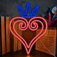Herz mit Krone LED-Neonschild Wohnzimmer Schlafzimmer