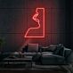 Profil mit Cocktailglas LED-Neonschild für Bar Club