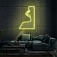 Profil mit Cocktailglas LED-Neonschild für Bar Club