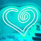 Herz mit Spiralform LED-Neonschild Wohnzimmer Schlafzimmer