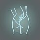Minimalistische erotische Körperkontur LED-Neonschild Wohnzimmer Schlafzimmer