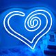 Herz mit Spiralform LED-Neonschild Wohnzimmer Schlafzimmer
