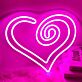 Herz mit Spiralform LED-Neonschild Wohnzimmer Schlafzimmer