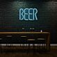 Beer LED Neon Schriftzug als moderne Wanddekoration