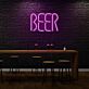 Beer LED Neon Schriftzug als moderne Wanddekoration