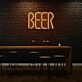 Beer LED Neon Schriftzug als moderne Wanddekoration