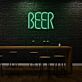 Beer LED Neon Schriftzug als moderne Wanddekoration
