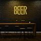 Beer LED Neon Schriftzug als moderne Wanddekoration