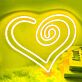 Herz mit Spiralform LED-Neonschild Wohnzimmer Schlafzimmer