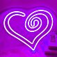 Herz mit Spiralform LED-Neonschild Wohnzimmer Schlafzimmer