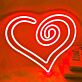 Herz mit Spiralform LED-Neonschild Wohnzimmer Schlafzimmer