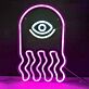 Qualle mit Auge LED-Neonschild Wohnzimmer Bar