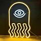 Qualle mit Auge LED-Neonschild Wohnzimmer Bar