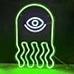 Qualle mit Auge LED-Neonschild Wohnzimmer Bar