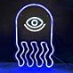 Qualle mit Auge LED-Neonschild Wohnzimmer Bar