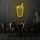 Getränkebecher mit Strohhalm LED-Neonschild für Café Bar