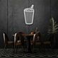 Getränkebecher mit Strohhalm LED-Neonschild für Café Bar