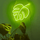 Monstera Blatt LED-Neonschild Wohnzimmer Cafe
