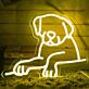 Hundekontur LED-Neonschild Wohnzimmer Kinderzimmer