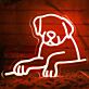 Hundekontur LED-Neonschild Wohnzimmer Kinderzimmer