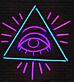 Auge im Dreieck LED-Neonschild für Bar Club