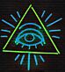 Auge im Dreieck LED-Neonschild für Bar Club