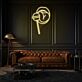 Lippen mit Lutscher LED-Neonschild Wohnzimmer Bar