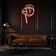 Lippen mit Lutscher LED-Neonschild Wohnzimmer Bar
