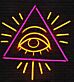 Auge im Dreieck LED-Neonschild für Bar Club