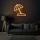 Strandsonnenschirm als LED-Neonschild