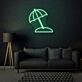Strandsonnenschirm als LED-Neonschild